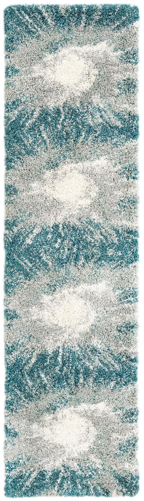 Teal 2' 7 x 10' Soft Touch Shag Runner Area Rug Thick Soft Touch Fluffy & Plush Shaggy Pile