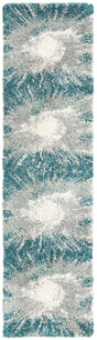 Teal 2' 7 x 10' Soft Touch Shag Runner Area Rug Thick Soft Touch Fluffy & Plush Shaggy Pile