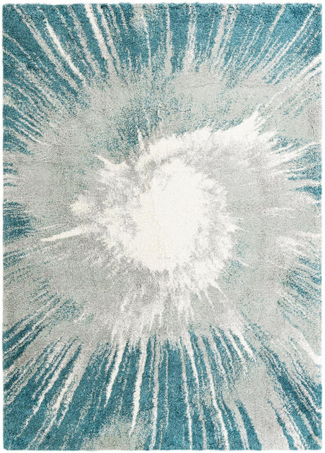 Teal 9' 10 x 14' 1 Soft Touch Shag Rectangle Area Rug Thick Soft Touch Fluffy & Plush Shaggy Pile