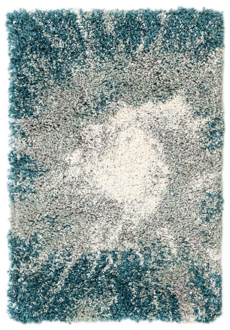 Teal 2' x 3' 1 Soft Touch Shag Rectangle Area Rug Thick Soft Touch Fluffy & Plush Shaggy Pile