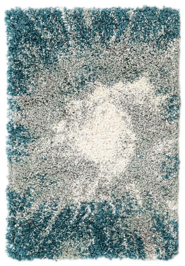Teal 2' x 3' 1 Soft Touch Shag Rectangle Area Rug Thick Soft Touch Fluffy & Plush Shaggy Pile