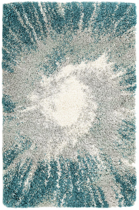 Teal 3' 3 x 5' 3 Soft Touch Shag Rectangle Area Rug Thick Soft Touch Fluffy & Plush Shaggy Pile