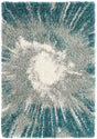 Teal 4' 1 x 6' 1 Soft Touch Shag Rectangle Area Rug Thick Soft Touch Fluffy & Plush Shaggy Pile