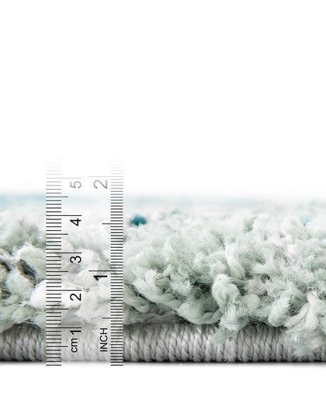Teal 4' 1 x 6' 1 Soft Touch Shag Rectangle Area Rug Thick Soft Touch Fluffy & Plush Shaggy Pile