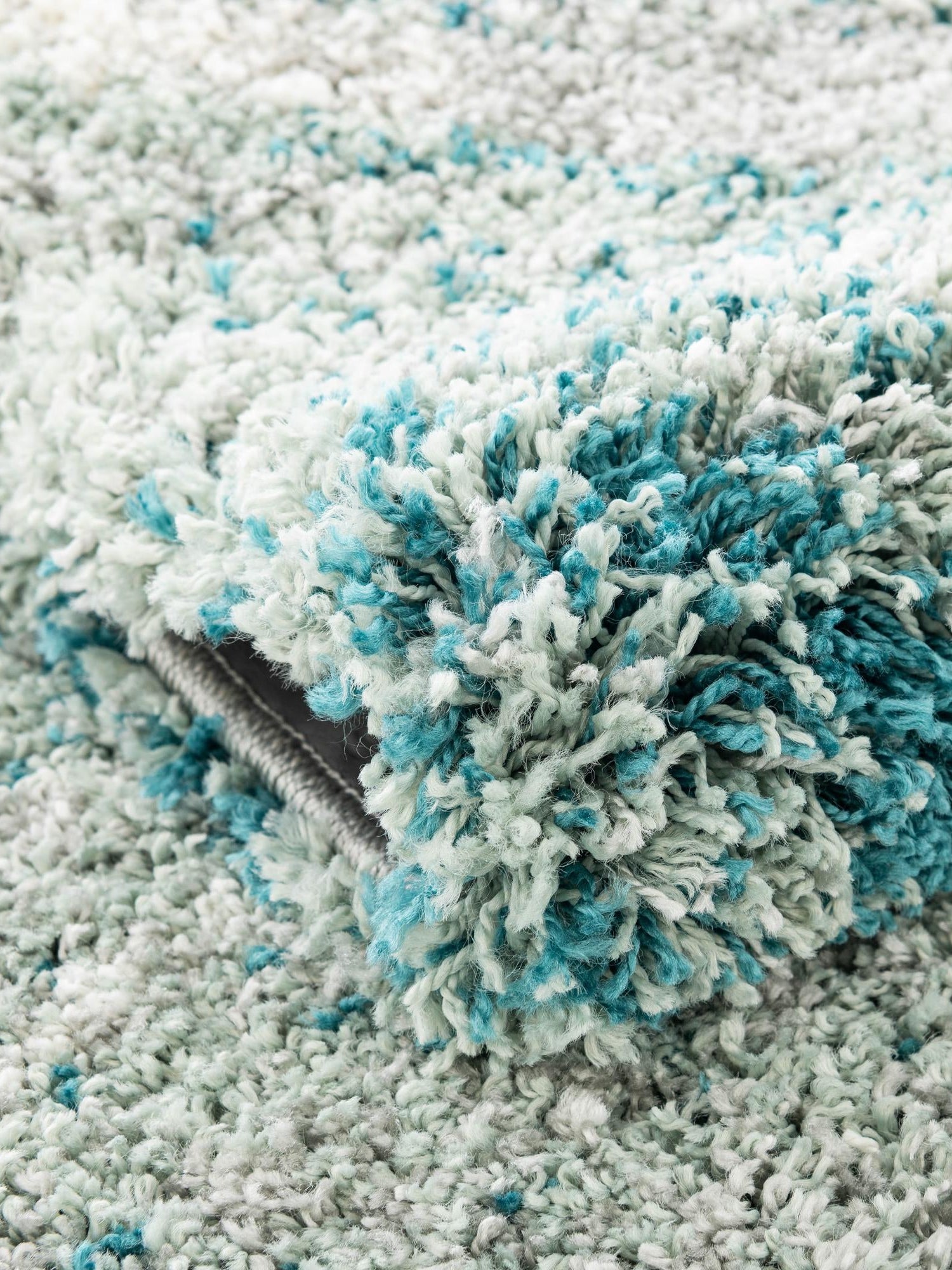 Teal 7' 10 x 10' Soft Touch Shag Rectangle Area Rug Thick Soft Touch Fluffy & Plush Shaggy Pile