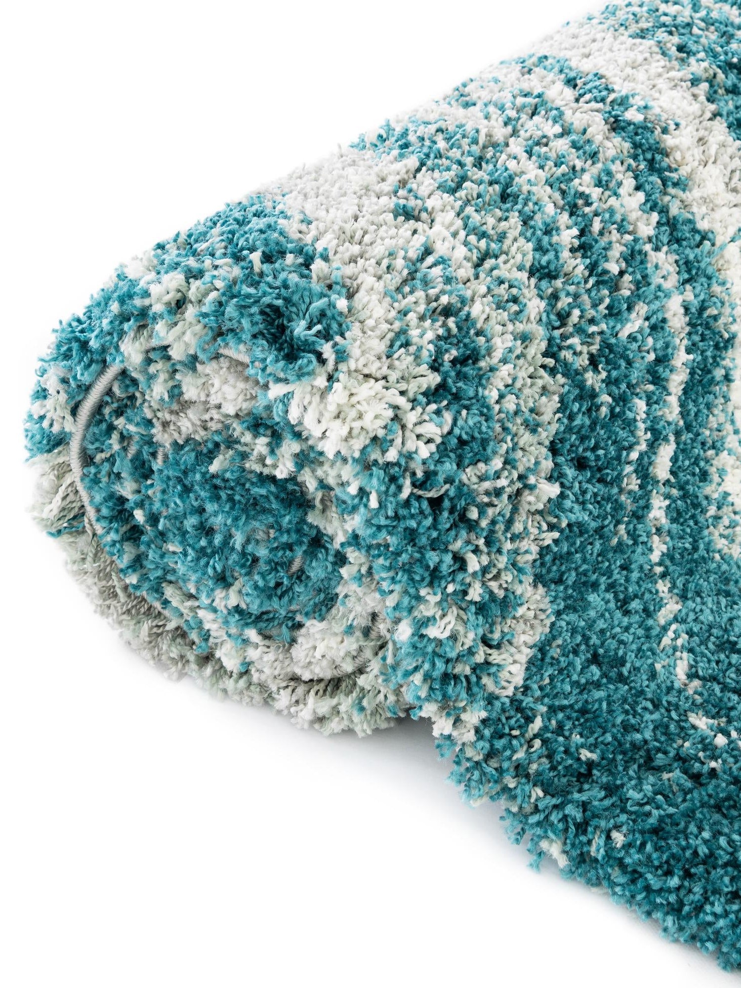 Teal 7' 10 x 10' Soft Touch Shag Rectangle Area Rug Thick Soft Touch Fluffy & Plush Shaggy Pile