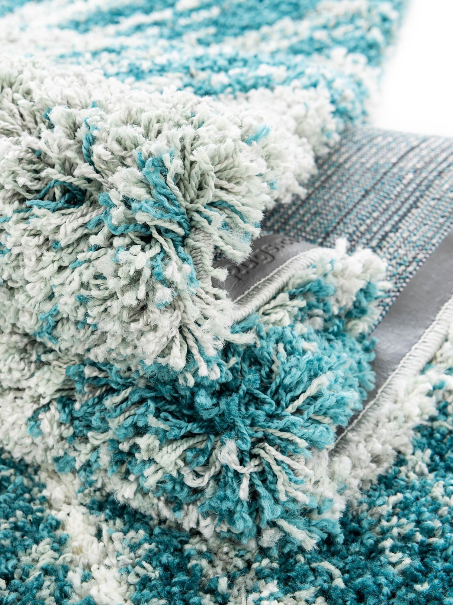 Teal 7' 10 x 10' Soft Touch Shag Rectangle Area Rug Thick Soft Touch Fluffy & Plush Shaggy Pile