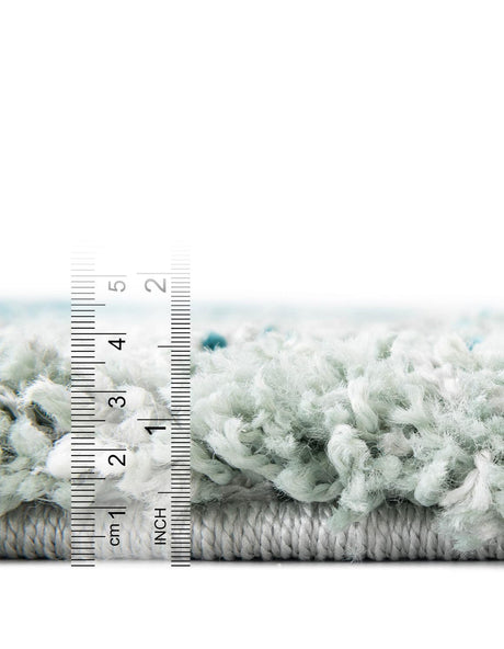 Teal 2' x 6' 1 Soft Touch Shag Runner Area Rug Thick Soft Touch Fluffy & Plush Shaggy Pile