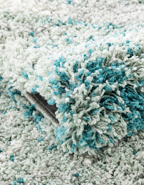 Teal 2' 7 x 8' Soft Touch Shag Runner Area Rug Thick Soft Touch Fluffy & Plush Shaggy Pile 100% Polypropylene Unique Carpet for Modern Home Interiors for Sale at Rug Engine