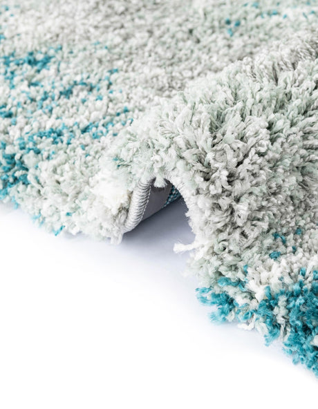 Teal 2' 7 x 8' Soft Touch Shag Runner Area Rug Thick Soft Touch Fluffy & Plush Shaggy Pile 100% Polypropylene Unique Carpet for Modern Home Interiors for Sale at Rug Engine