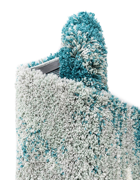 Teal 2' 7 x 8' Soft Touch Shag Runner Area Rug Thick Soft Touch Fluffy & Plush Shaggy Pile 100% Polypropylene Unique Carpet for Modern Home Interiors for Sale at Rug Engine
