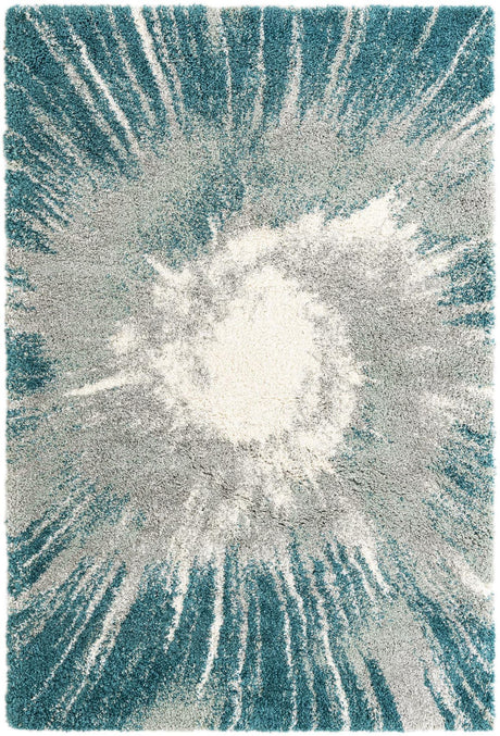 Teal 6' 1 x 9' Soft Touch Shag Rectangle Area Rug Thick Soft Touch Fluffy & Plush Shaggy Pile