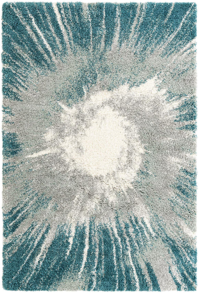 Teal 6' 1 x 9' Soft Touch Shag Rectangle Area Rug Thick Soft Touch Fluffy & Plush Shaggy Pile