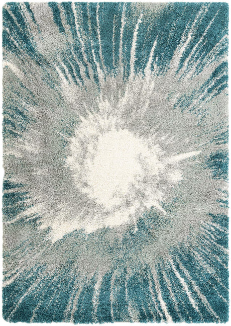 Teal 7' 1 x 10' Soft Touch Shag Rectangle Area Rug Thick Soft Touch Fluffy & Plush Shaggy Pile