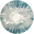Teal 7' 10 x 7' 10 Soft Touch Shag Round Area Rug Thick Soft Touch Fluffy & Plush Shaggy Pile