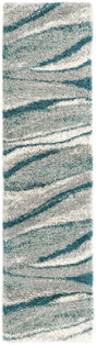 Teal 2' 7 x 10' Soft Touch Shag Runner Area Rug Thick Soft Touch Fluffy & Plush Shaggy Pile 100% Polypropylene Unique Carpet for Modern Home Interiors for Sale at Rug Engine
