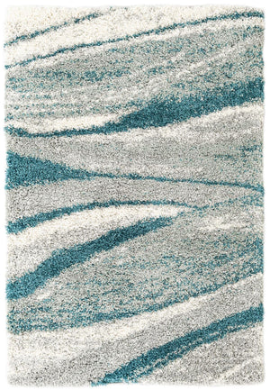 Teal 4' 1 x 6' 1 Soft Touch Shag Rectangle Area Rug Thick Soft Touch Fluffy & Plush Shaggy Pile