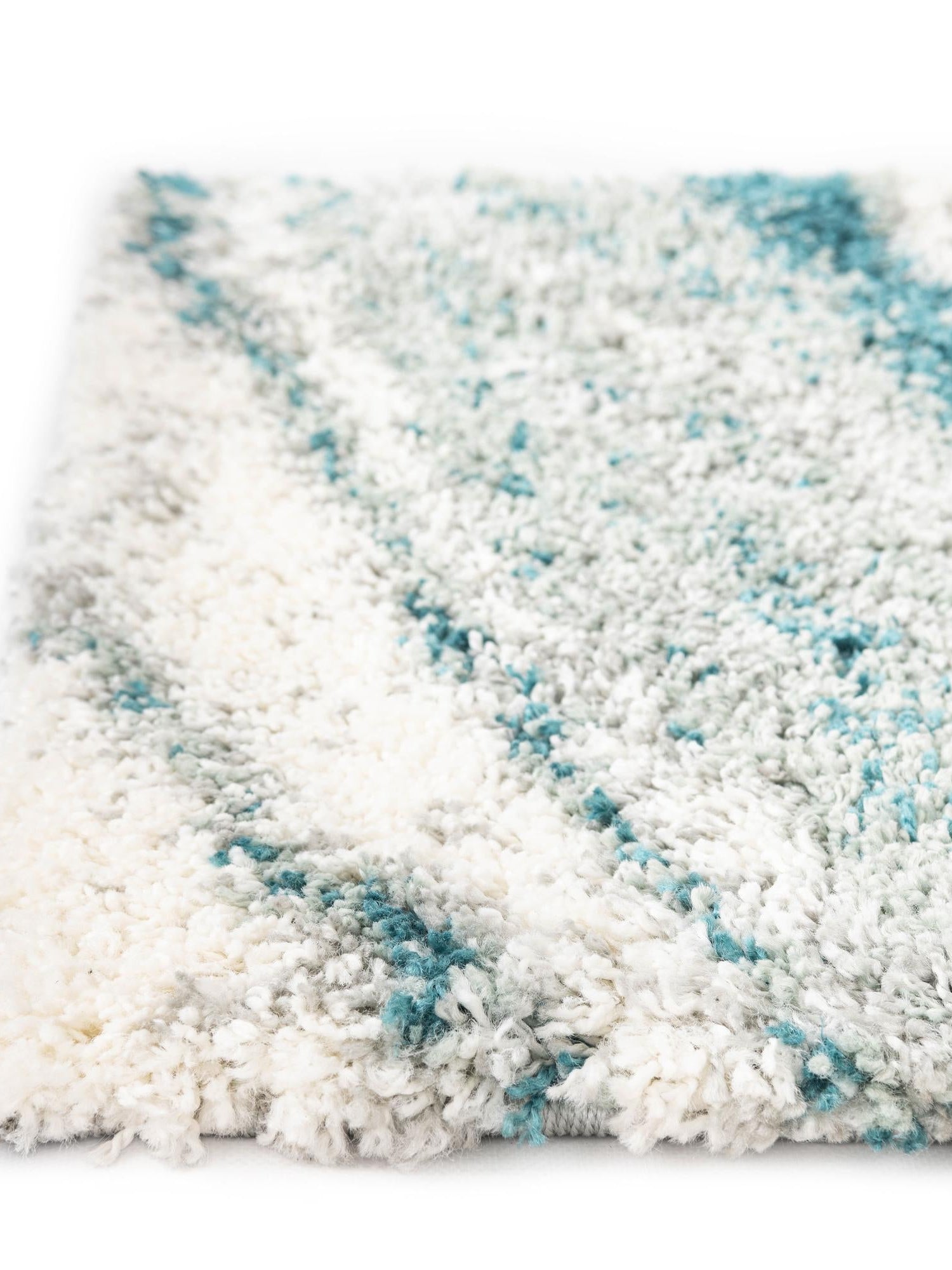 Teal 4' 1 x 6' 1 Soft Touch Shag Rectangle Area Rug Thick Soft Touch Fluffy & Plush Shaggy Pile 100% Polypropylene Unique Carpet for Modern Home Interiors for Sale at Rug Engine