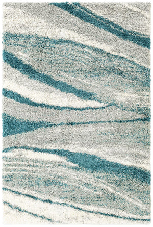 Teal 5' 3 x 8' Soft Touch Shag Rectangle Area Rug Thick Soft Touch Fluffy & Plush Shaggy Pile