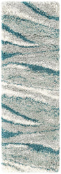 Teal 2' x 6' 1 Soft Touch Shag Runner Area Rug Thick Soft Touch Fluffy & Plush Shaggy Pile 100% Polypropylene Unique Carpet for Modern Home Interiors for Sale at Rug Engine
