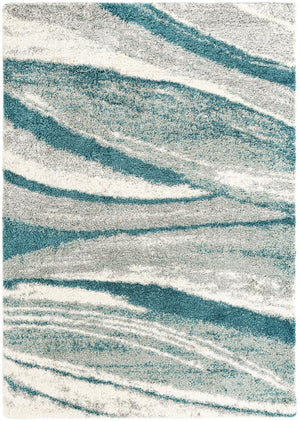 Teal 7' 1 x 10' Soft Touch Shag Rectangle Rug