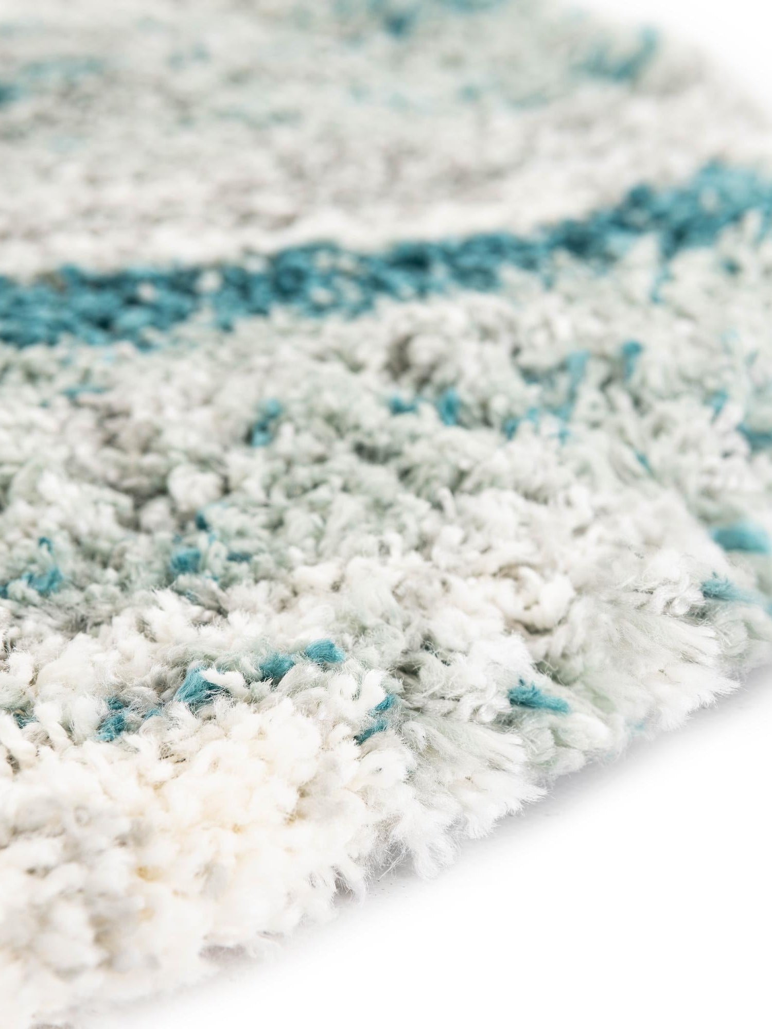 Teal 7' 10 x 7' 10 Soft Touch Shag Round Area Rug Thick Soft Touch Fluffy & Plush Shaggy Pile 100% Polypropylene Unique Carpet for Modern Home Interiors for Sale at Rug Engine