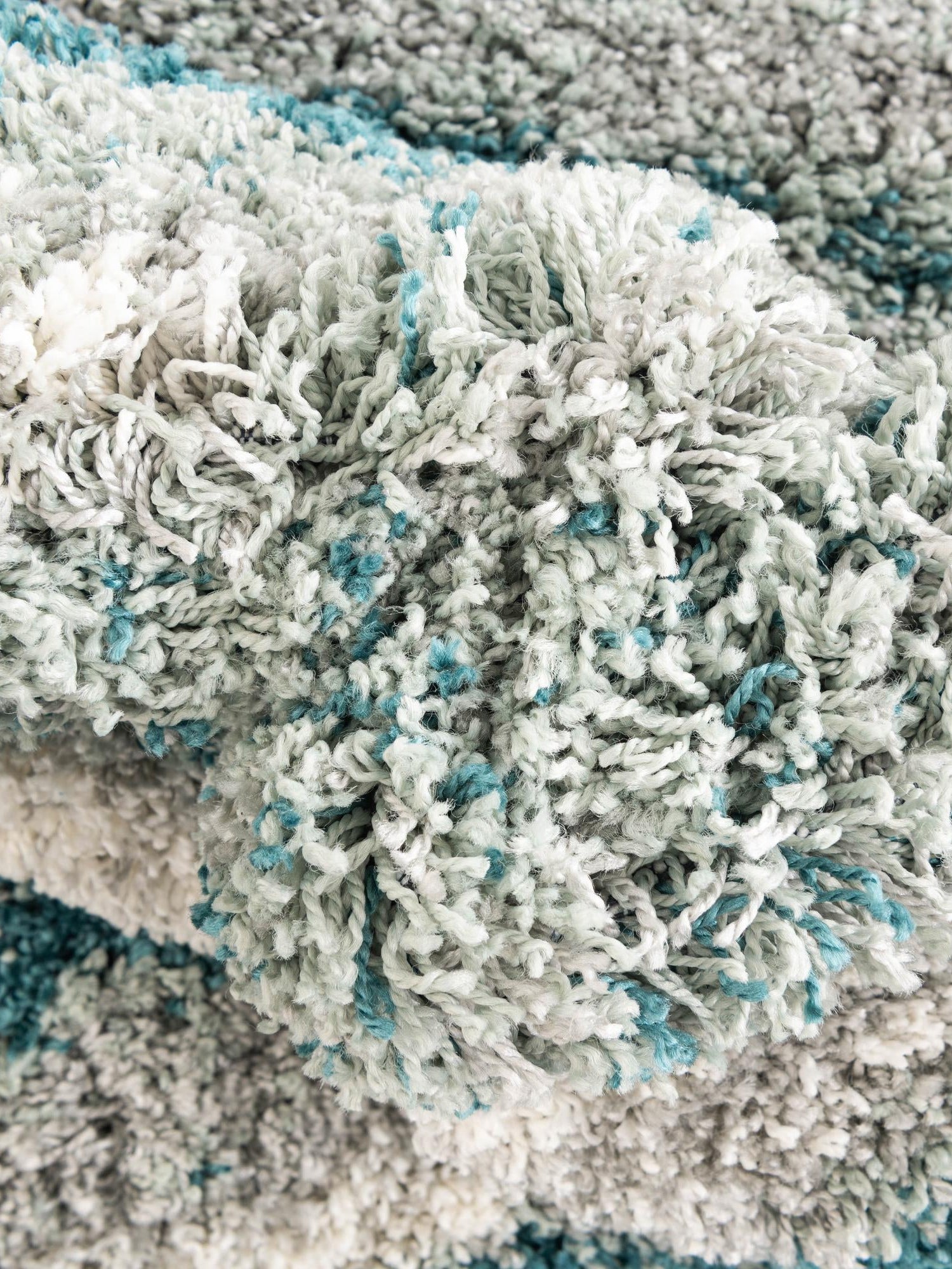 Teal 7' 10 x 7' 10 Soft Touch Shag Round Area Rug Thick Soft Touch Fluffy & Plush Shaggy Pile 100% Polypropylene Unique Carpet for Modern Home Interiors for Sale at Rug Engine