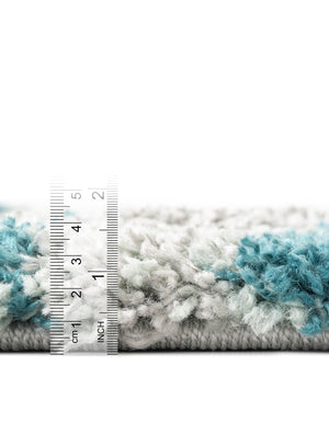 Teal 8' x 8' Soft Touch Shag Square Rug