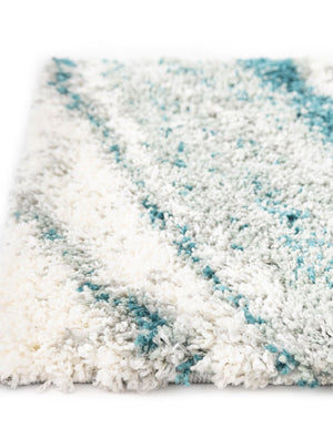 Teal 8' x 8' Soft Touch Shag Square Rug