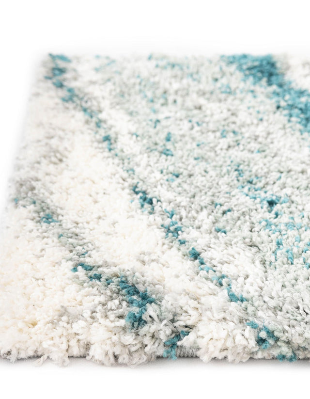 Teal 8' x 8' Soft Touch Shag Square Rug