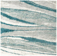 Teal 8' x 8' Soft Touch Shag Square Rug