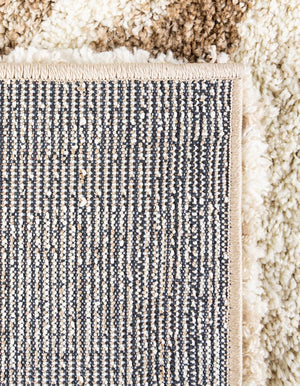 Beige and Ivory 5' 3 x 8' Soft Touch Shag Rectangle Area Rug Thick Soft Touch Fluffy & Plush Shaggy Pile