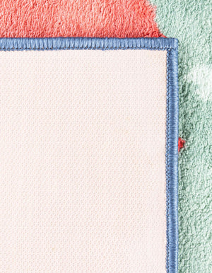 Multicolor 5' 3 x 8' Medina Washable Rectangle Rug