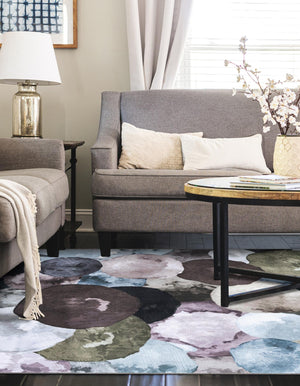 Multicolor Gray 4' 4 x 6' 1 Medina Washable Rectangle Rug