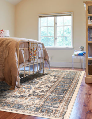 Tan 5' 3 x 8' Medina Washable Rectangle Rug
