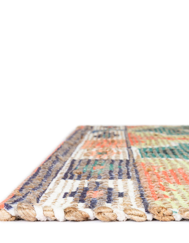 Multicolor 2' x 3' 1 Chenille Jute Rectangle Area Rug Vintage Distressed Boho All Natural Eco-Friendly Sustainable Carpet for Living Dining Office Dorm Rooms for Sale at Rug Engine