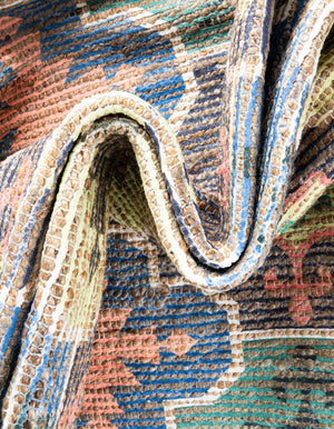 Multicolor 9' x 12' Chenille Jute Rectangle Area Rug Vintage Distressed Boho All Natural Eco-Friendly Sustainable Carpet for Living Dining Office Dorm Rooms for Sale at Rug Engine