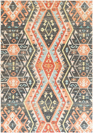 Multicolor 4' 1 x 6' 1 Chenille Jute Rectangle Area Rug Vintage Distressed Boho All Natural Eco-Friendly Sustainable Carpet for Living Dining Office Dorm Rooms for Sale at Rug Engine