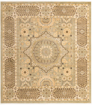 Light Green 10' x 11' 4 Palace Rectangle Area Rug