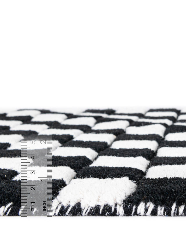 Black and White 2' 1 x 3' Hand Tufted Wool Rectangle Area Rug 100% Natural Wool Unique Modern Handmade Carpet for Living Rooms, Bedrooms for Sale at Rug Engine