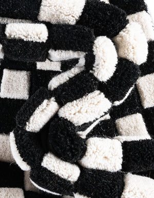 Black and White 3' 1 x 5' 1 Hand Tufted Wool Rectangle Area Rug 100% Natural Wool Unique Modern Handmade Carpet for Living Rooms, Bedrooms for Sale at Rug Engine