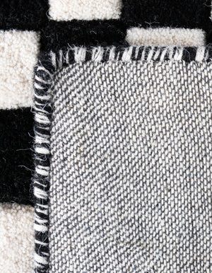 Black and White 3' 1 x 5' 1 Hand Tufted Wool Rectangle Area Rug 100% Natural Wool Unique Modern Handmade Carpet for Living Rooms, Bedrooms for Sale at Rug Engine