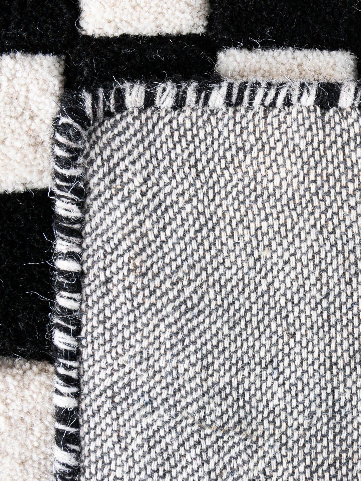 Black and White 5' 1 x 8' Hand Tufted Wool Rectangle Area Rug 100% Natural Wool Unique Modern Handmade Carpet for Living Rooms, Bedrooms for Sale at Rug Engine