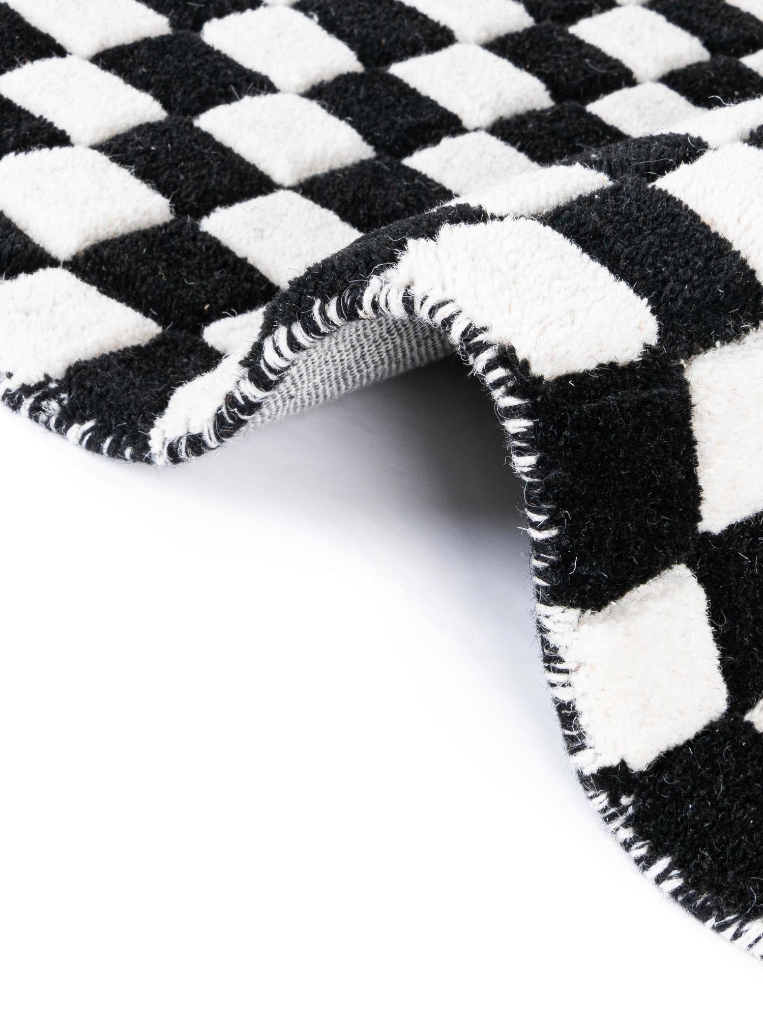Black and White 5' 1 x 8' Hand Tufted Wool Rectangle Area Rug 100% Natural Wool Unique Modern Handmade Carpet for Living Rooms, Bedrooms for Sale at Rug Engine