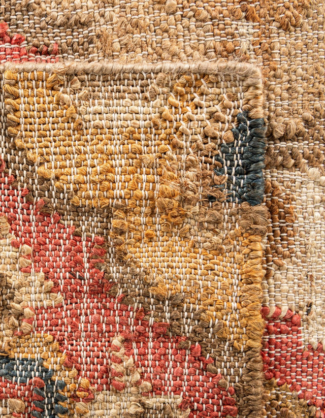 Multicolor 5' 1 x 8' Kala Handwoven Jute Rectangle Area Rug All Natural Pile Eco-Friendly Sustainable Urban Carpet for Rustic Design Interior Home Decor for Sale at Rug Engine