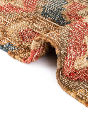Multicolor 5' 1 x 8' Kala Handwoven Jute Rectangle Area Rug All Natural Pile Eco-Friendly Sustainable Urban Carpet for Rustic Design Interior Home Decor for Sale at Rug Engine