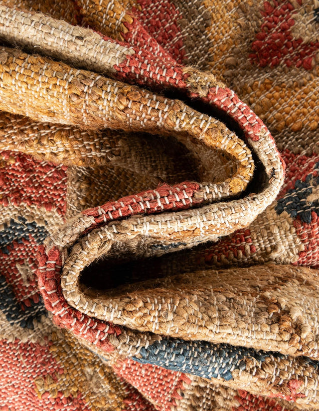 Multicolor 2' x 6' 1 Kala Handwoven Jute Runner Area Rug All Natural Pile Eco-Friendly Sustainable Urban Carpet for Rustic Design Interior Home Decor for Sale at Rug Engine