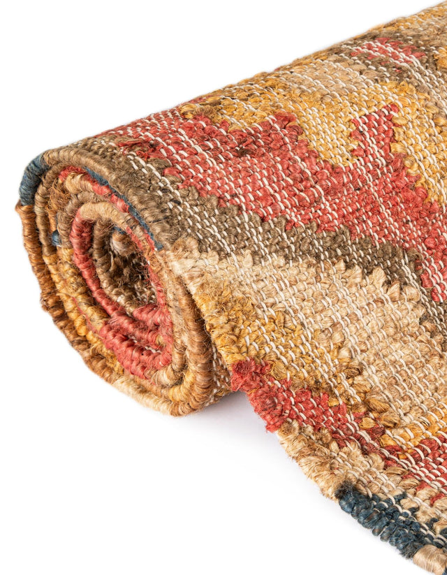 Multicolor 2' x 6' 1 Kala Handwoven Jute Runner Area Rug All Natural Pile Eco-Friendly Sustainable Urban Carpet for Rustic Design Interior Home Decor for Sale at Rug Engine