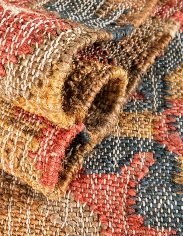 Multicolor 2' x 6' 1 Kala Handwoven Jute Runner Area Rug All Natural Pile Eco-Friendly Sustainable Urban Carpet for Rustic Design Interior Home Decor for Sale at Rug Engine
