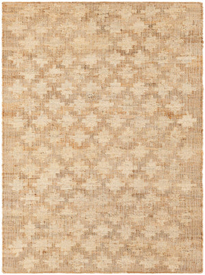 Ivory and Beige 4' 2 x 5' 7 Kala Handwoven Jute Rectangle Area Rug All Natural Pile Eco-Friendly Sustainable Urban Carpet for Rustic Design Interior Home Decor for Sale at Rug Engine